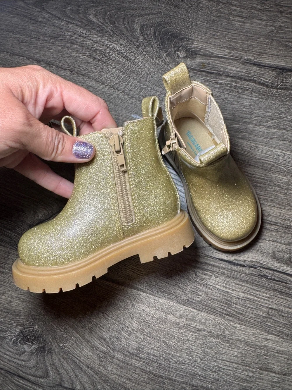 Toddler Glitter Chelsea Boots - Shimmery Gold